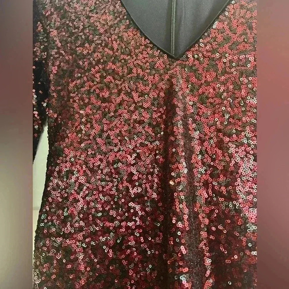 Women's Express Burgundy Red Sequin Mini Sheath Dress 0, Prom Dress, Club Dress, - Picture 2 of 11